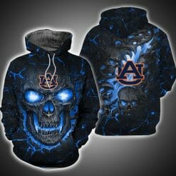 NCAA Auburn Tigers Navy Blue Skull Pullover Hoodie