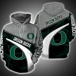 NCAA Oregon Ducks Grey Green Pullover Hoodie