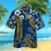 NCAA West Virginia Mountaineers Blue Flowers Hawaiian Shirt