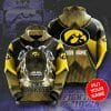 NCAA Iowa Hawkeyes Custom Name Skull Pullover Hoodie