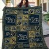 NCAA Pittsburgh Panthers Navy Blue Gold Quilt Blanket