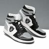 NFL Las Vegas Raiders Silver Black Air Jordan 1 High Sneakers V2