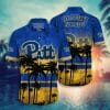NCAA Pittsburgh Panthers Coconut Tree Blue Gold Hawaiian Shirt