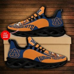 Alternative view of NCAA Auburn Tigers Custom Name Orange Blue Max Soul Shoes