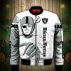 NFL Las Vegas Raiders White Grey Bomber Jacket