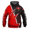 NFL Tampa Bay Buccaneers Black Red Zigzag Pullover Hoodie