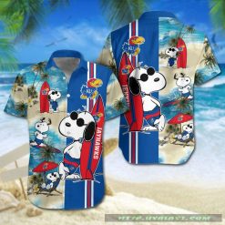 NCAA Kansas Jayhawks Snoopy Hawaiian Shirt