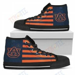 NCAA Auburn Tigers Navy Blue Orange High Top Shoes