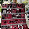 NCAA South Carolina Gamecocks Garnet Grey Quilt Blanket