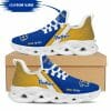 NCAA Pittsburgh Panthers Custom Name Yellow Blue Max Soul Shoes
