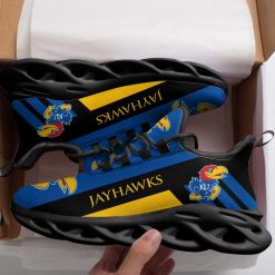 Alternative view of NCAA Kansas Jayhawks Blue Black Max Soul Shoes