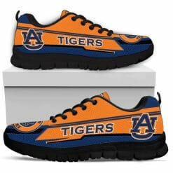 Alternative view of NCAA Auburn Tigers Custom Name Orange Blue Running Shoes