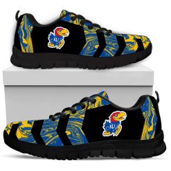 Alternative view of NCAA Kansas Jayhawks Blue Black Running Shoes