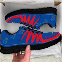 Alternative view of NCAA Kansas Jayhawks Blue Red Running Shoes