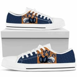 NCAA Auburn Tigers Blue Orange Low Top Shoes