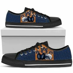 Alternative view of NCAA Auburn Tigers Blue Orange Low Top Shoes