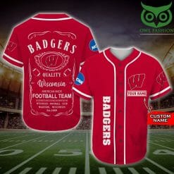 NCAA Wisconsin Badgers Custom Name Special Design Baseball Jersey