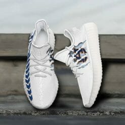 Alternative view of NCAA Auburn Tigers White Scratch Yeezy Boost Sneakers