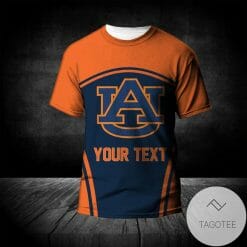 NCAA Auburn Tigers Custom Text Number T-Shirt