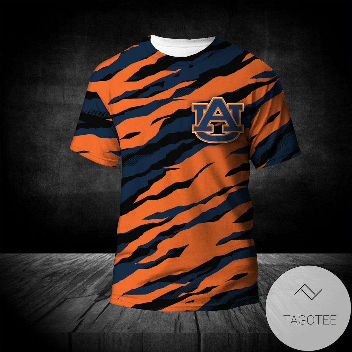 NCAA Auburn Tigers Navy Blue Orange T-Shirt
