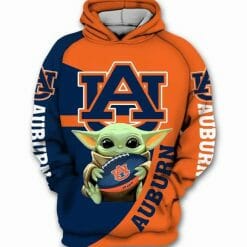 NCAA Auburn Tigers Baby Yoda Pullover Hoodie