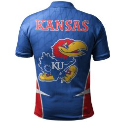 Alternative view of NCAA Kansas Jayhawks Blue Basketball Champions Polo Shirt