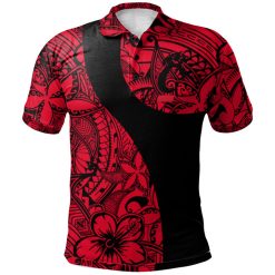 NCAA Cincinnati Bearcats Red Black Polynesian Polo Shirt