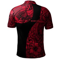 Alternative view of NCAA Cincinnati Bearcats Red Black Polynesian Polo Shirt