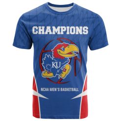 NCAA Kansas Jayhawks Blue Basketball Champions T-Shirt