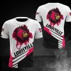 NCAA Louisville Cardinals White Red T-Shirt