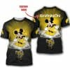 NCAA Iowa Hawkeyes Custom Name Mickey Black T-Shirt
