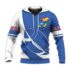 NCAA Kansas Jayhawks Blue White Pullover Hoodie