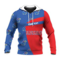 NCAA Kansas Jayhawks Custom Text Special Pullover Hoodie