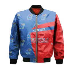 Alternative view of NCAA Kansas Jayhawks Custom Text Special Bomber Jacket
