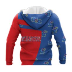 Alternative view of NCAA Kansas Jayhawks Custom Text Special Zip Up Hoodie