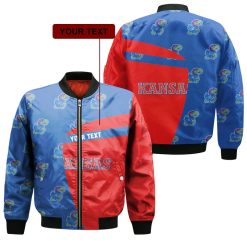 NCAA Kansas Jayhawks Custom Text Special Bomber Jacket