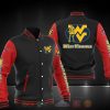 NCAA West Virginia Mountaineers Black Red Baseball Jacket