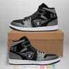 NFL Las Vegas Raiders Silver Black Air Jordan 1 High Sneakers