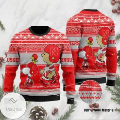 NCAA Nebraska Cornhuskers Snoopy Ugly Christmas Sweater V2