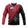 NCAA Northern Illinois Huskies Custom Text Red Black Pullover Hoodie V2