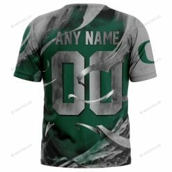 Alternative view of NCAA Oregon Ducks Custom Name Number Skull T-Shirt