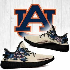 Alternative view of NCAA Auburn Tigers Scratch Blue Creammy Yeezy Boost Sneakers