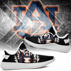 NCAA Auburn Tigers Black Scratch Yeezy Boost Sneakers