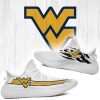 NCAA West Virginia Mountaineers White Scratch Yeezy Boost Sneakers
