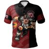 NCAA South Carolina Gamecocks Custom Number Red Black Polo Shirt
