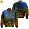 NCAA Pittsburgh Panthers Coconut Tree Blue Gold Bomber Jacket