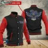 NCAA Pittsburgh Panthers Custom Name Black Red Baseball Jacket