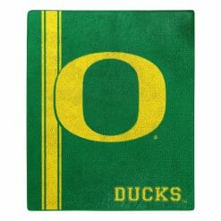 Alternative view of NCAA Oregon Ducks Green Yellow Fleece Blanket