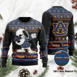 NCAA Auburn Tigers Snoopy Ugly Christmas Sweater