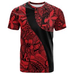 NCAA Cincinnati Bearcats Red Black Polynesian T-Shirt